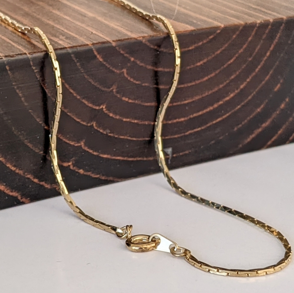 14K Gold Plated Cobra Snake Chain | Vintage - Picture 3 of 3